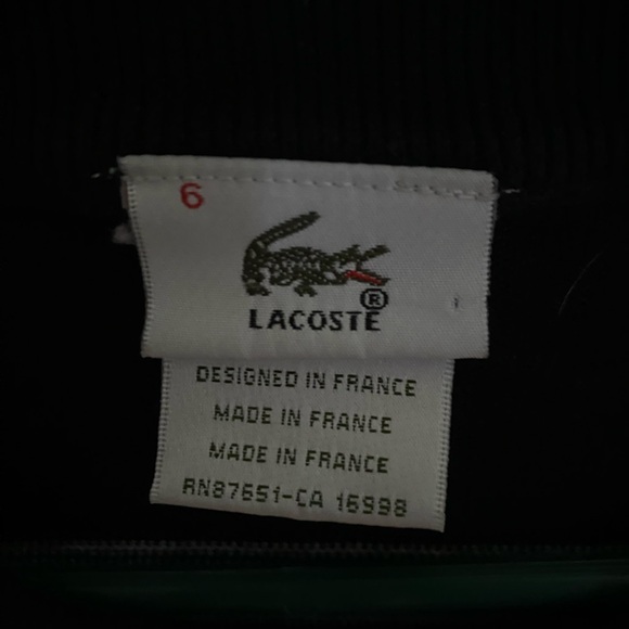 Lacoste Men's Black and Purple Striped Crewneck Sweater - Picture 2 of 2